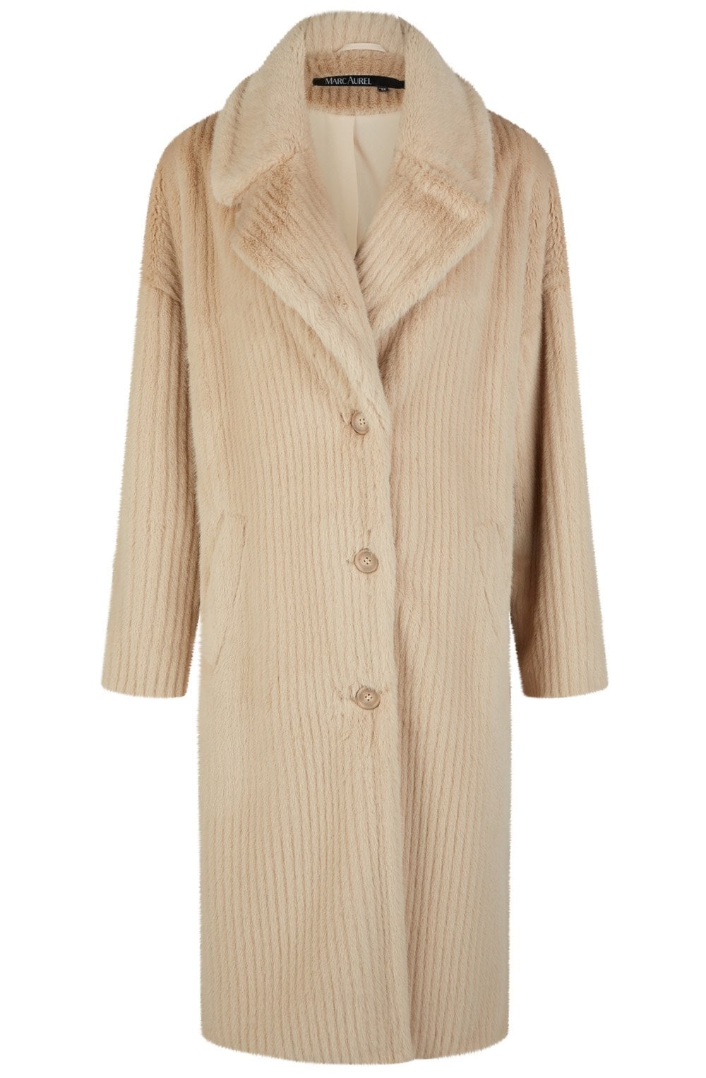 Light Camel Faux Fur Coat