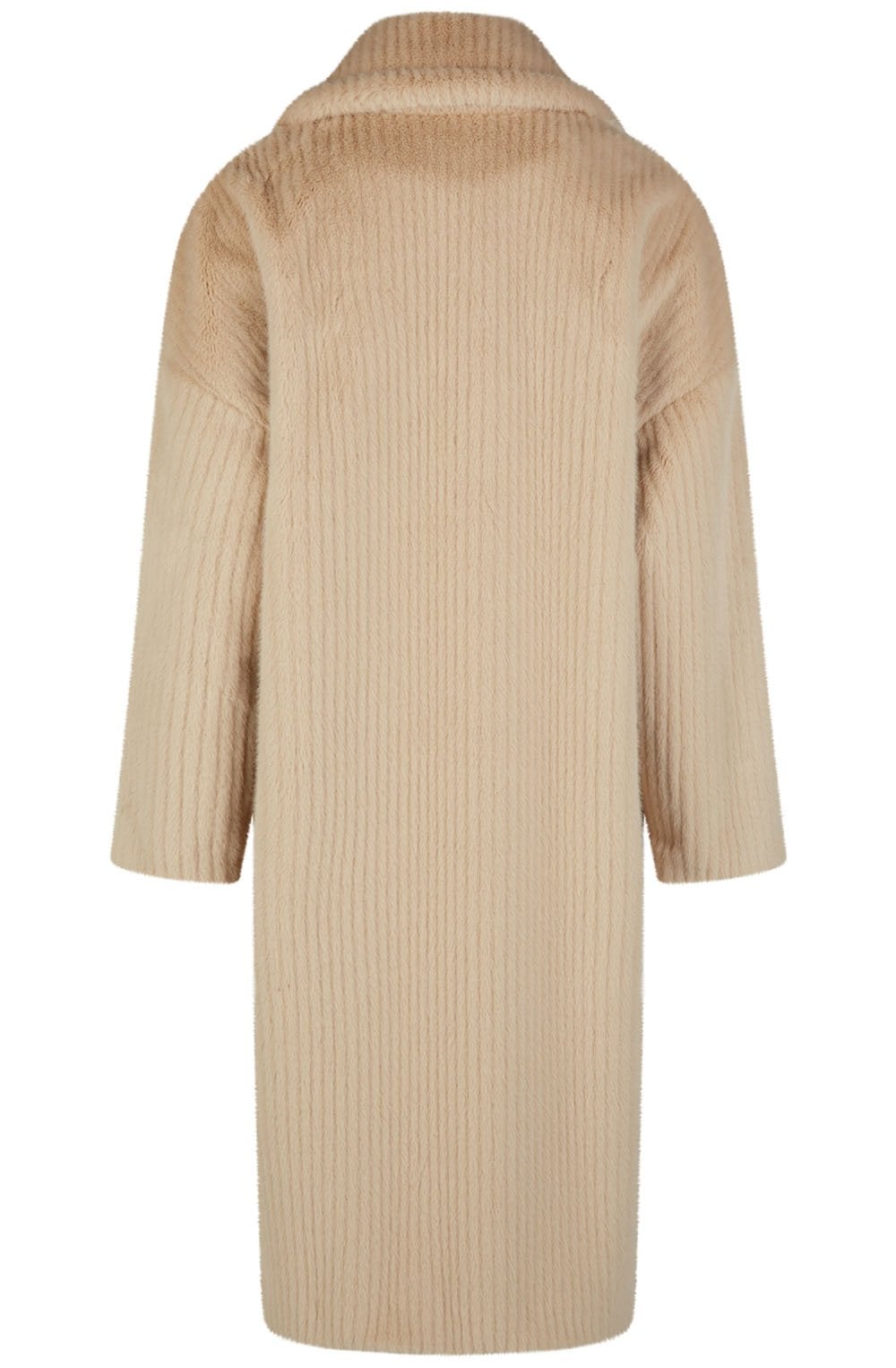Light Camel Faux Fur Coat