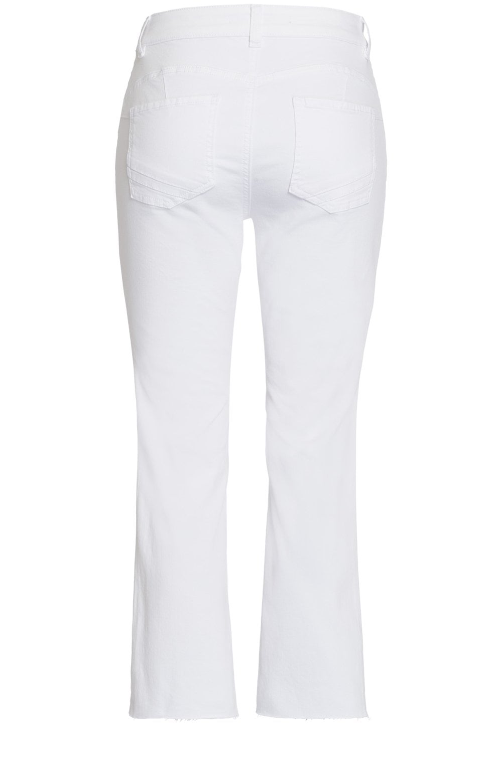 Off White Frayed Hem Boyfriend Jeans
