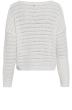 Off White Mixed Yarn Summer Sweater