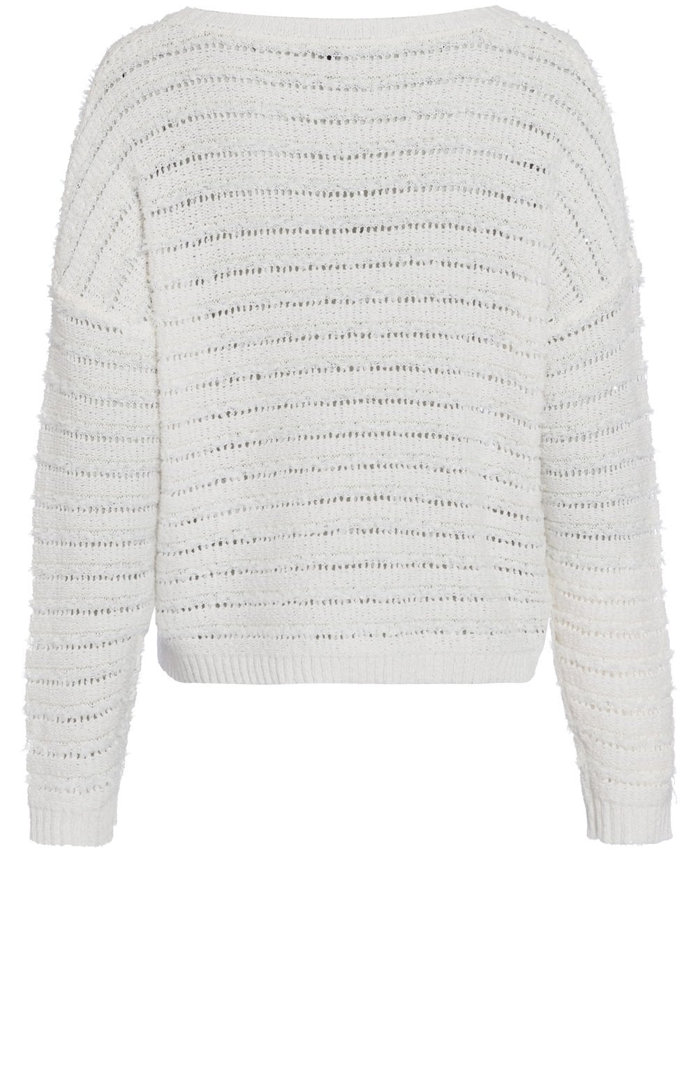 Off White Mixed Yarn Summer Sweater
