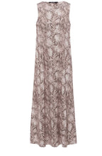 Snake Print A Line Maxi Dress