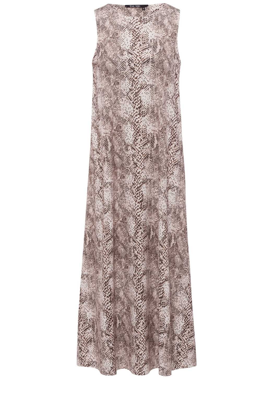 Snake Print A Line Maxi Dress