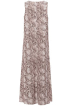 Snake Print A Line Maxi Dress