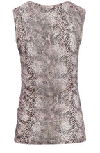 Snake Print Layered Mesh Top