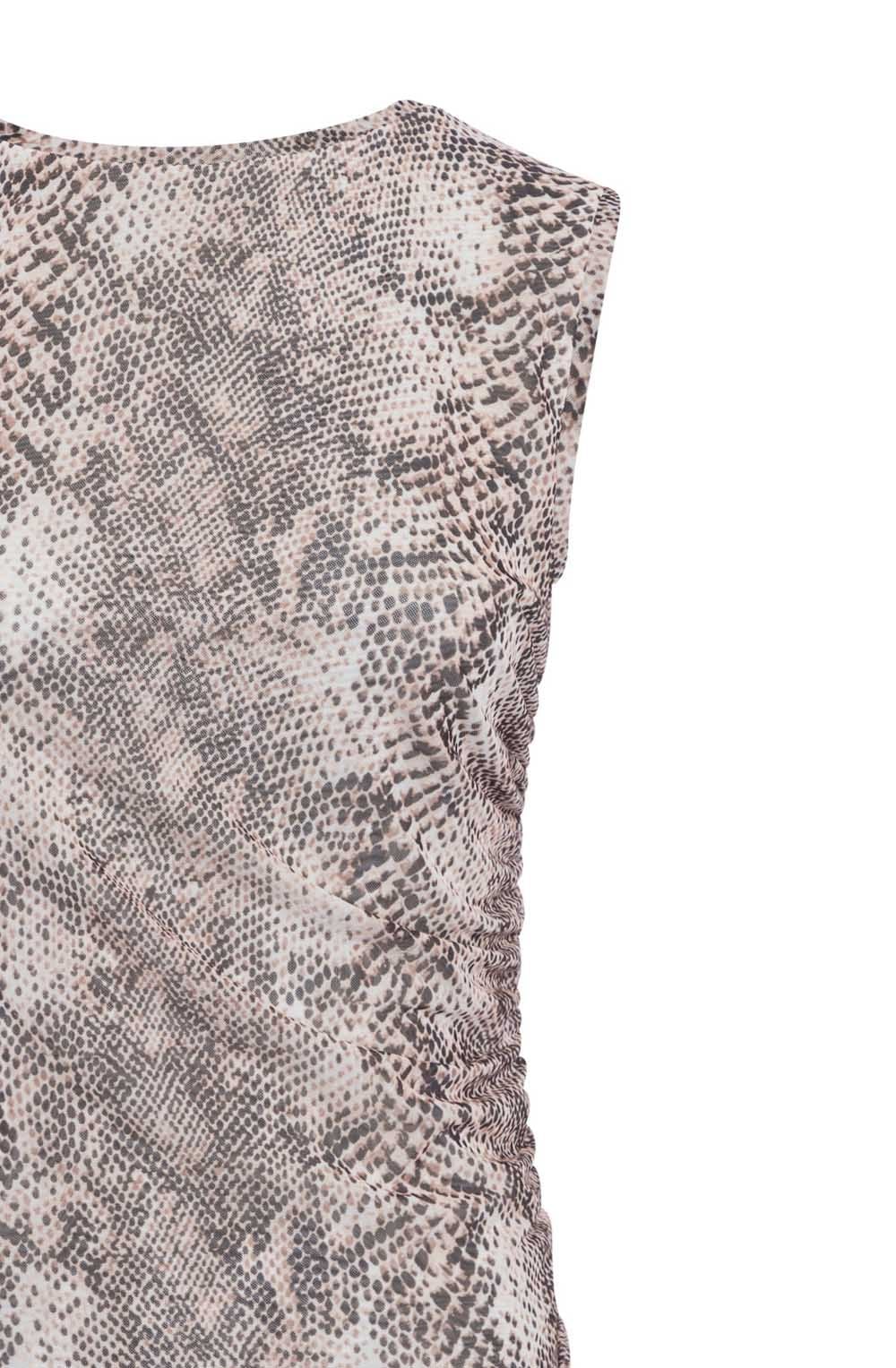 Snake Print Layered Mesh Top