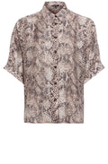 Snake Print Silk Touch Blouse