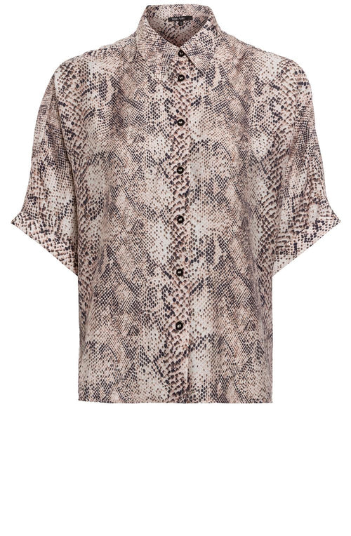 Snake Print Silk Touch Blouse
