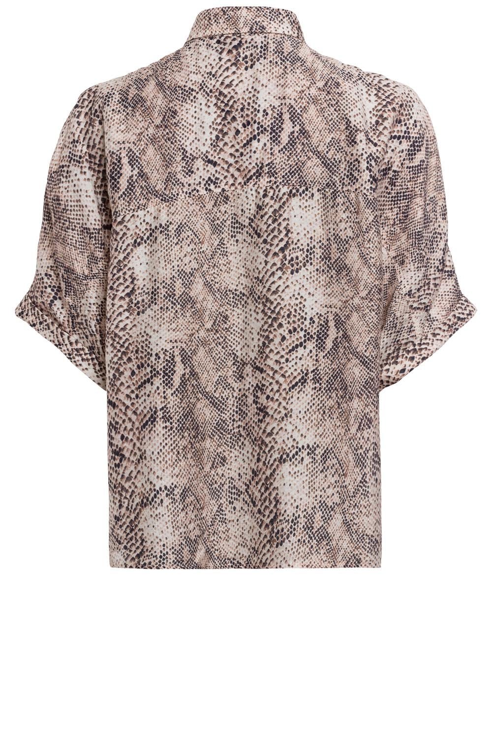 Snake Print Silk Touch Blouse