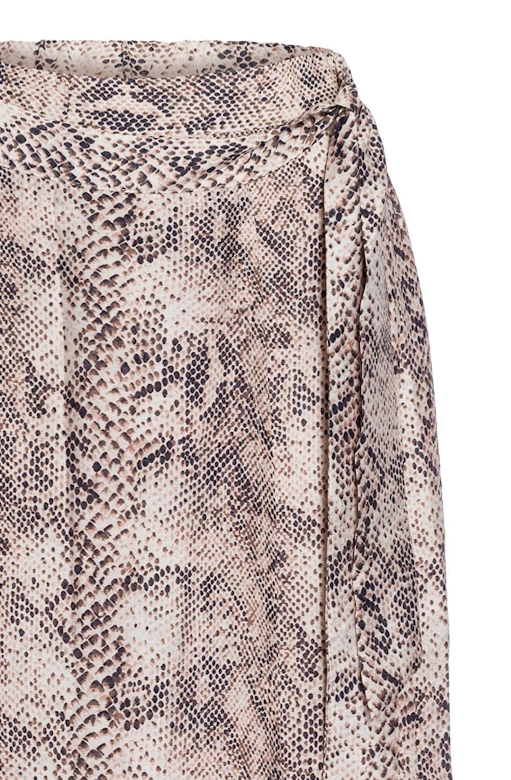 Snake Print Silk Touch Wrap Skirt