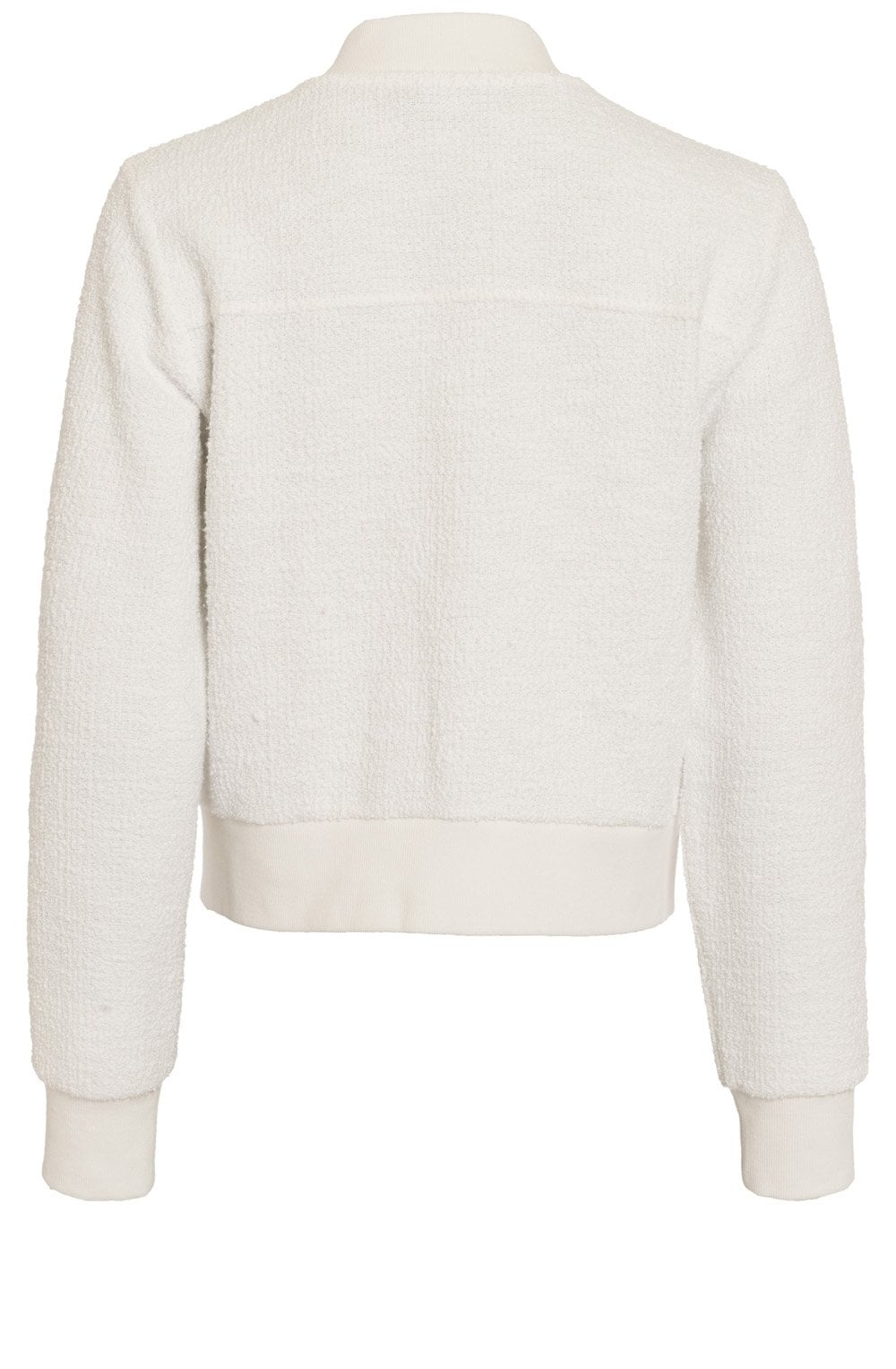 White Channel Style Bomber Jacket