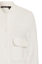 White Channel Style Bomber Jacket