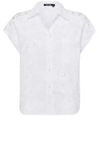 White Embroidered Poplin Blouse
