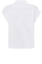 White Embroidered Poplin Blouse