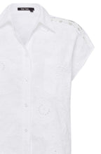 White Embroidered Poplin Blouse