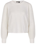 White Mesh Sleeves Batwing Sweater