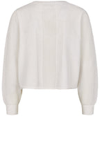 White Mesh Sleeves Batwing Sweater