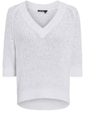 White Open Weave Summer Jumper