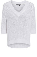 White Open Weave Summer Jumper