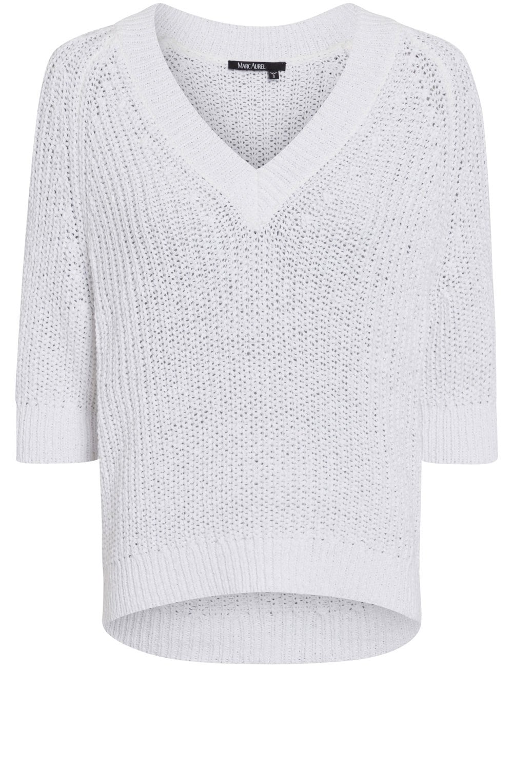 White Open Weave Summer Jumper
