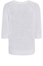 White Open Weave Summer Jumper
