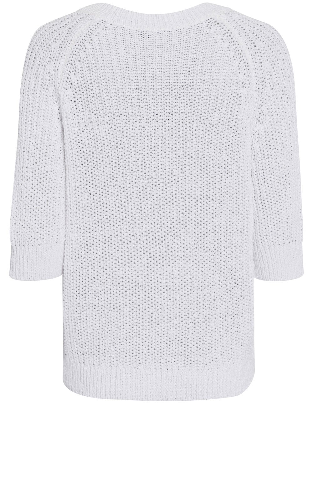 White Open Weave Summer Jumper