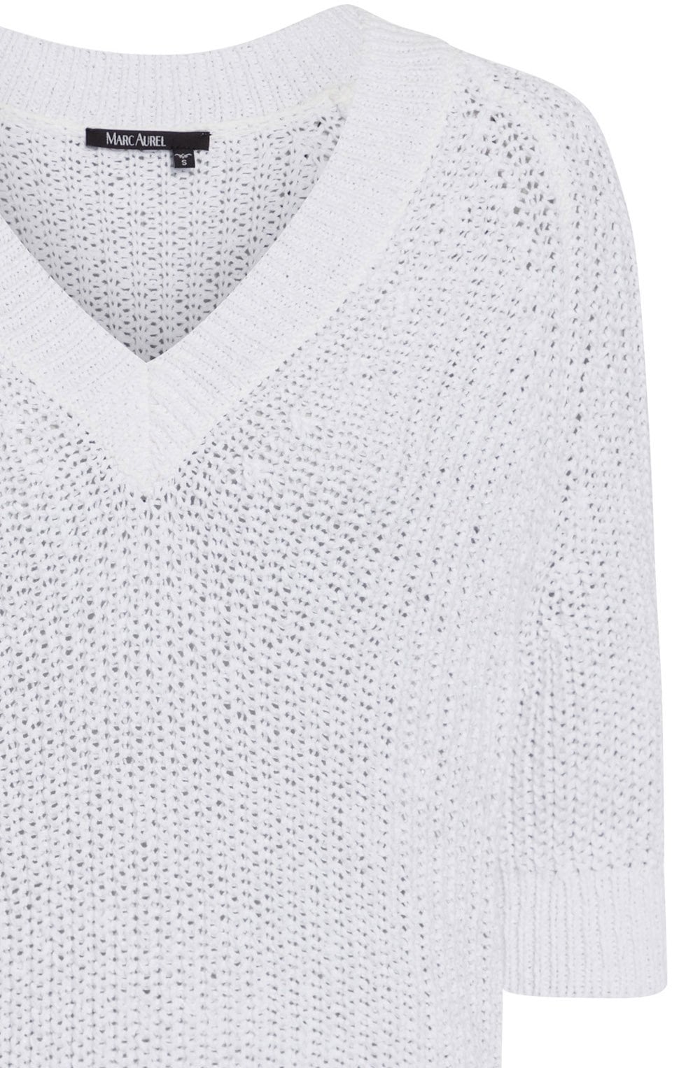 White Open Weave Summer Jumper
