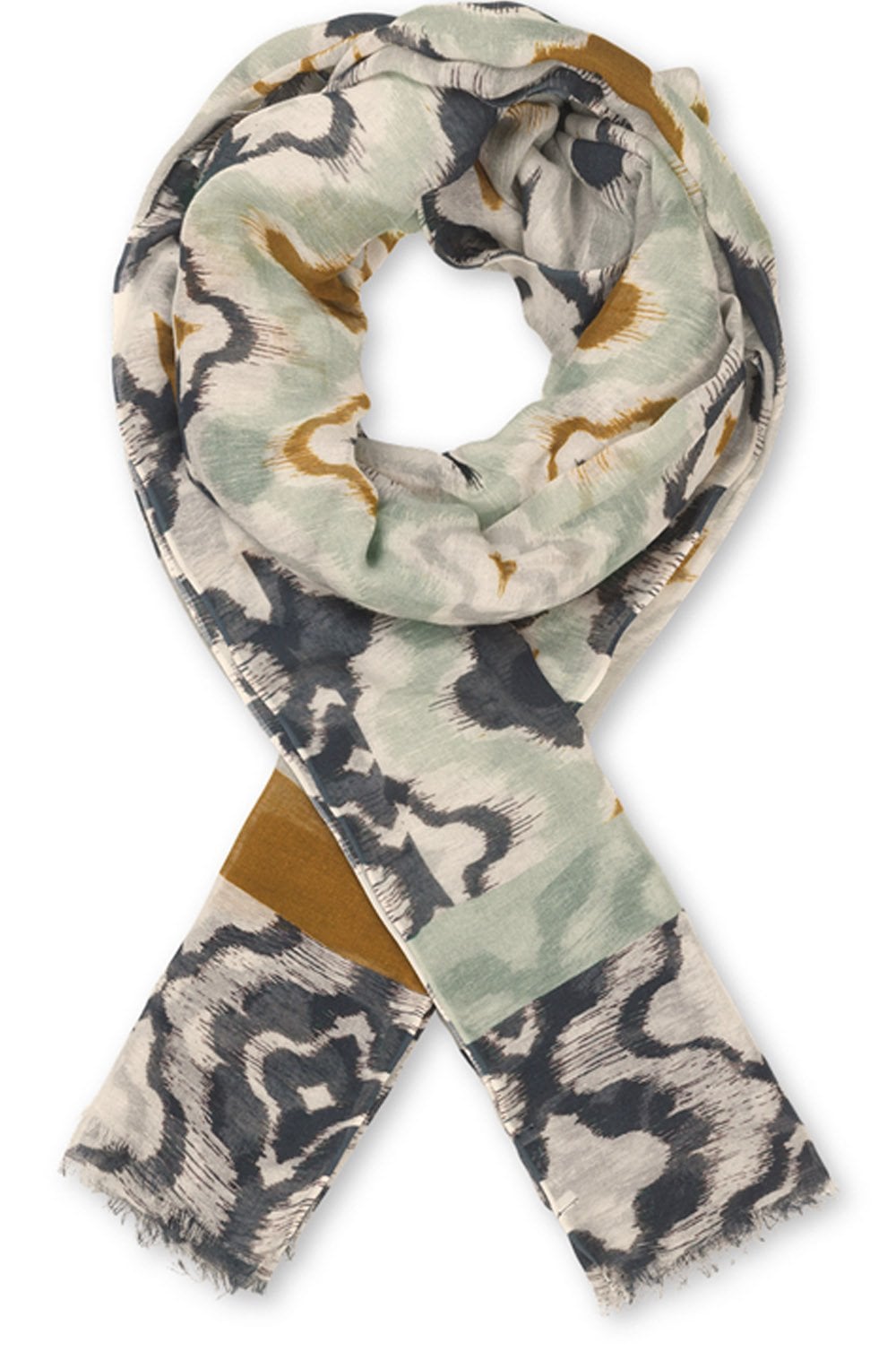 Ada Sage Patterned Scarf