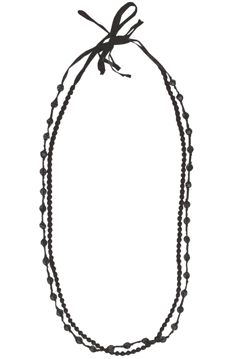 Agape Black Beaded Necklace
