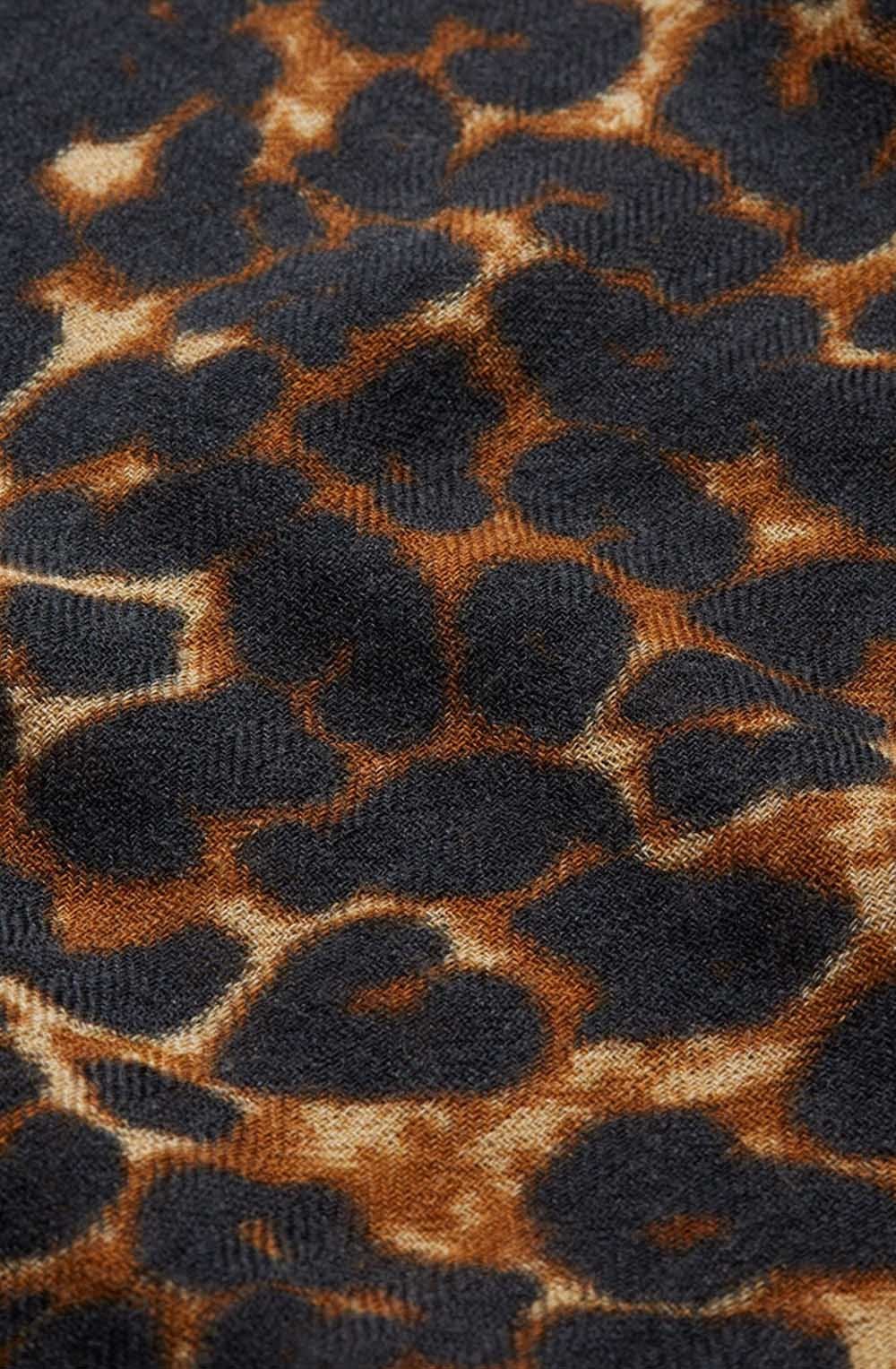 Agape Monks Robe Leopard Print Scarf
