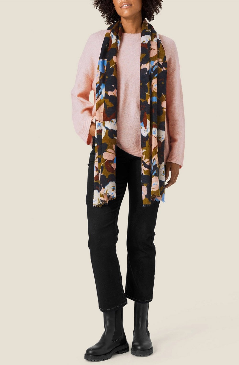 Alenor Fir Green Fine Wool Scarf