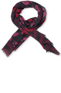 Alice Pink & Black Floral Scarf