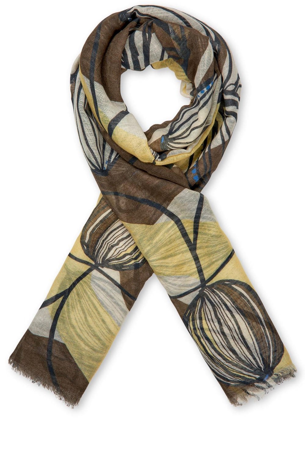 Alika Raffia and Crocodile Bold Print Scarf