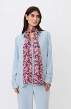 Along Beet Red Floral Cotton Scarf