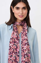 Along Beet Red Floral Cotton Scarf