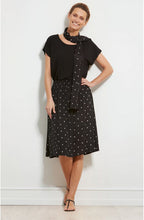 Along Black Spot Print Scarf