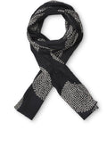 Along Black Spot Print Scarf