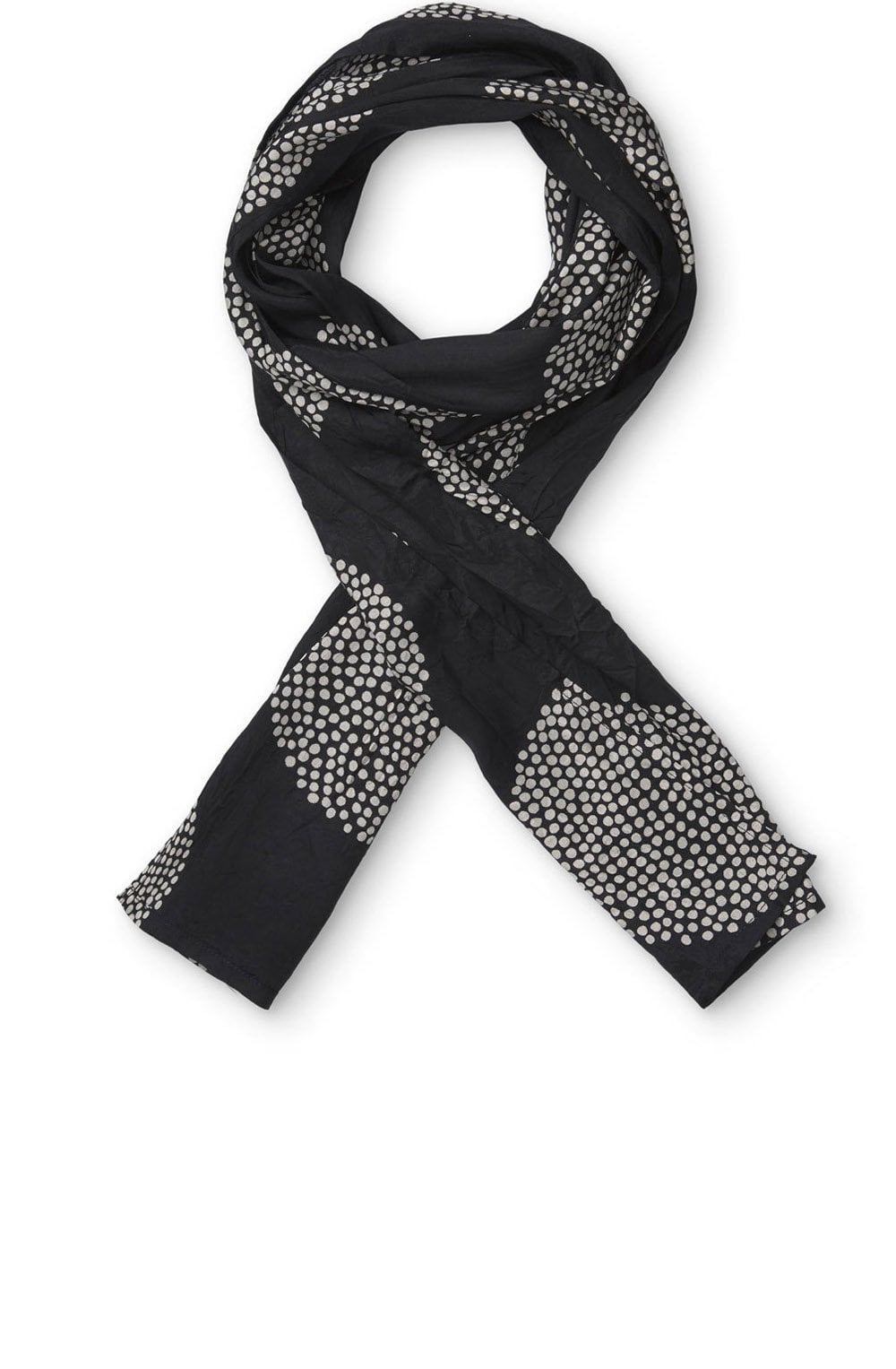 Along Black Spot Print Scarf