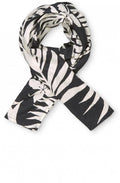 Along Black & White Print Scarf
