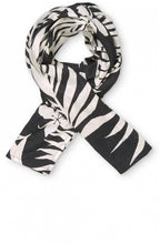 Along Black & White Print Scarf