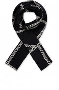 Along Black & White Scarf