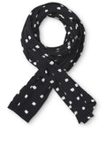 Along Black & White Spot Scarf