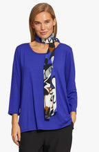 Along Blue Bold Floral Scarf