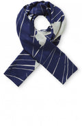 Along Blue Butterfly Print Scarf