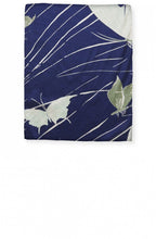 Along Blue Butterfly Print Scarf