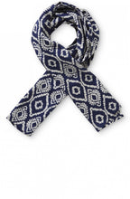 Along Blue Graphic Print Scarf