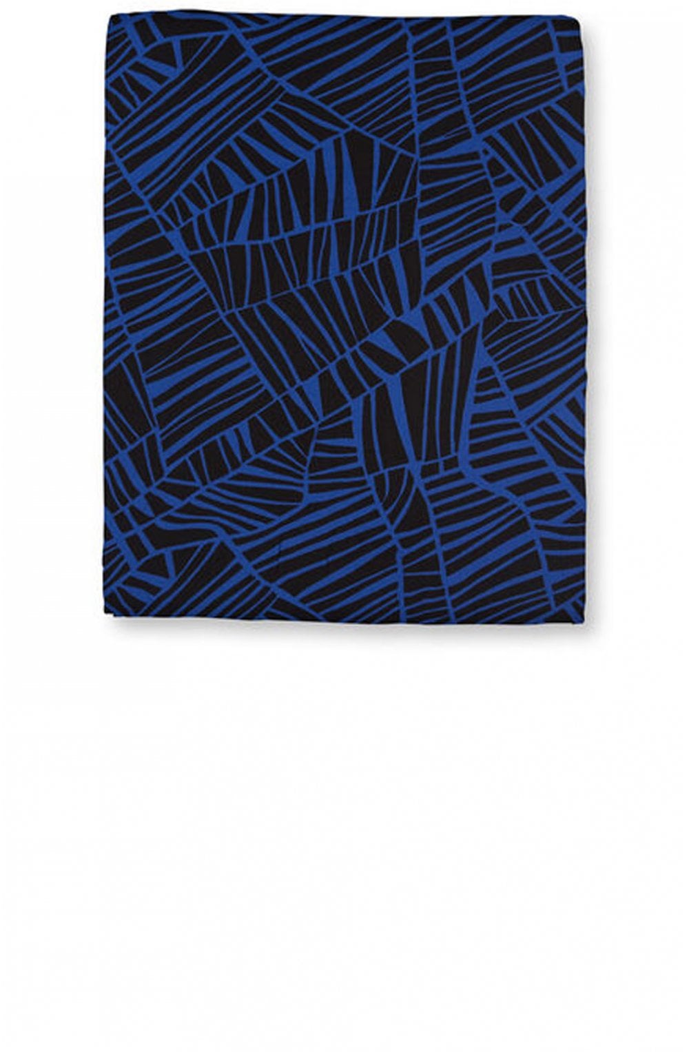 Along Blue Patterned Scarf