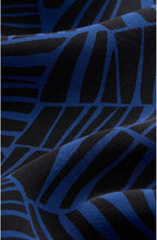 Along Blue Patterned Scarf