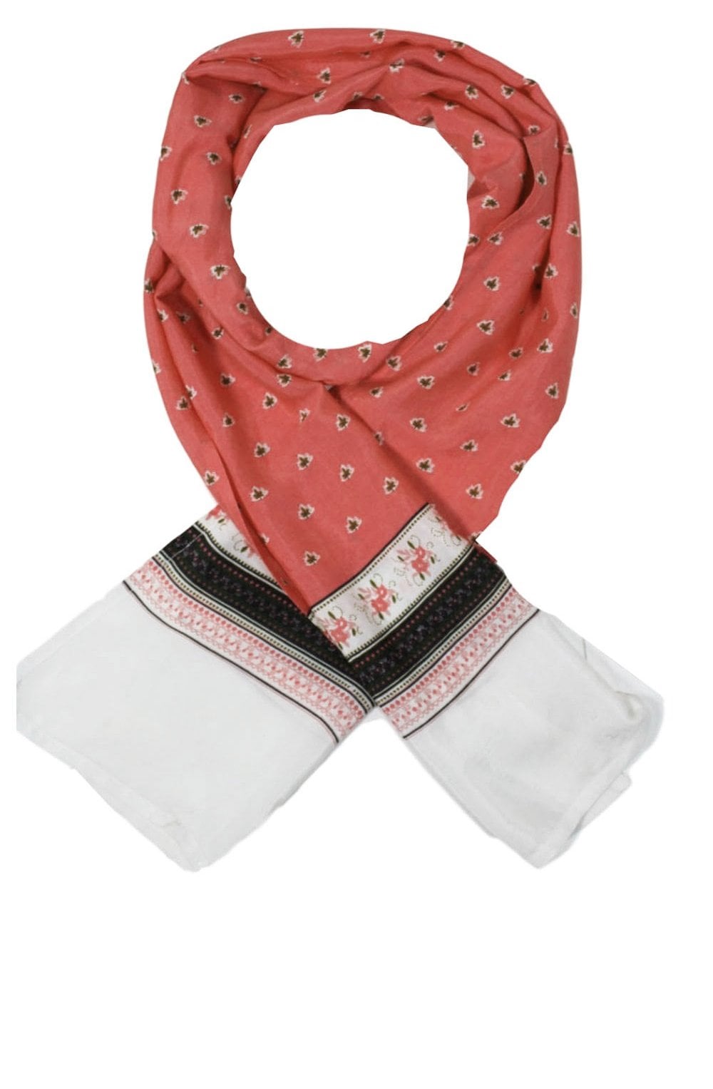 Along Blush Leaf Design Scarf