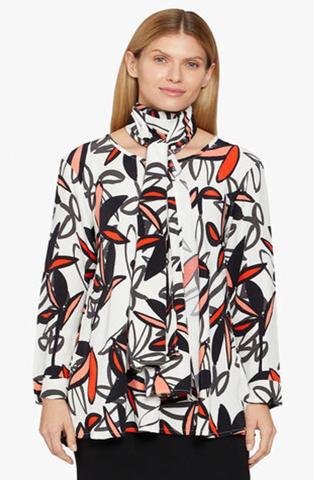Along Bold Floral Scarf